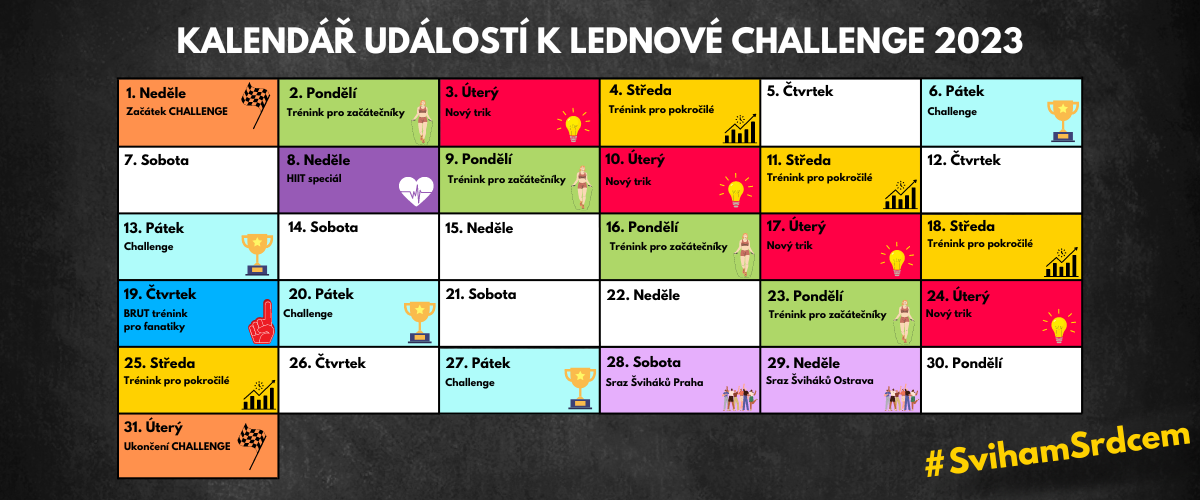 Kalendář lednová challenge